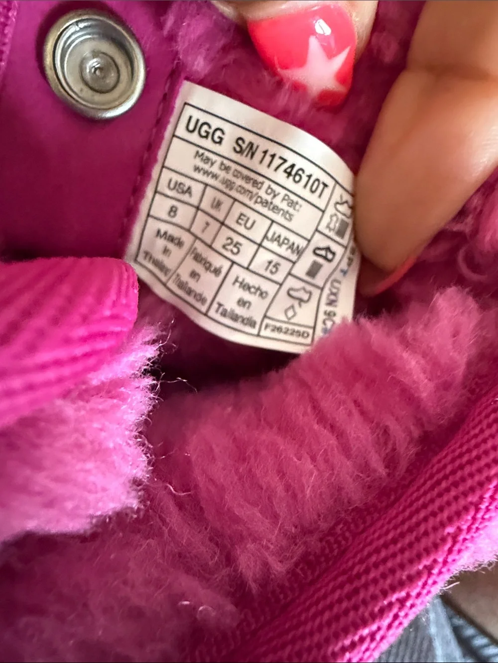 UGG Kids Classic Jona Luxury Boot Hot Pink